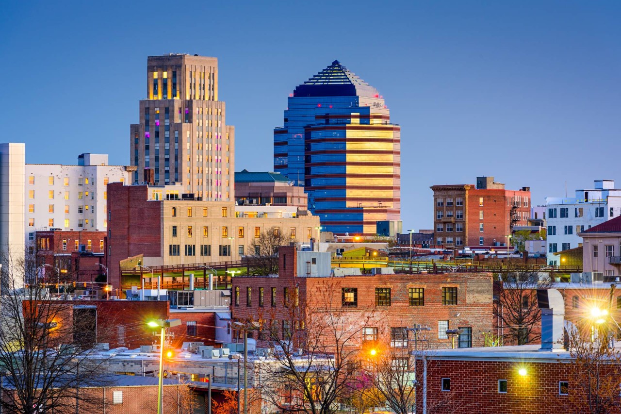 Image of the skyline in Durham, North Carolina (NC)