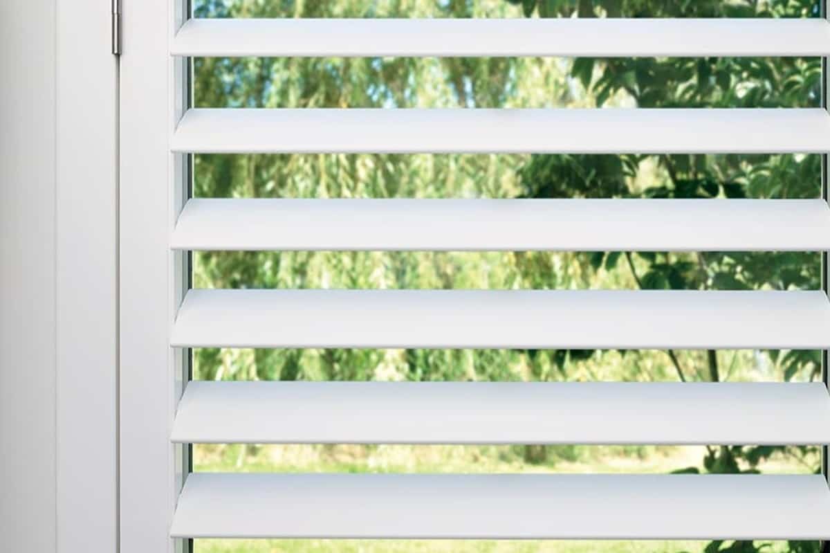 Choosing Window Coverings, Hunter Douglas Palm Beach™ Polysatin™ Vinyl Shutters near Apex, North Carolina (NC)